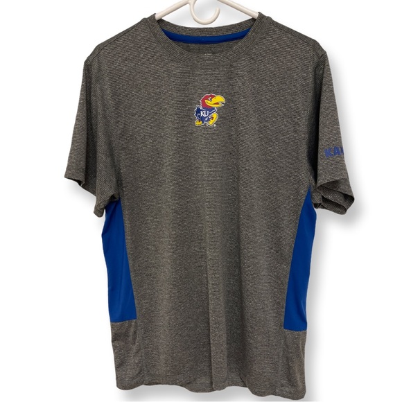 KU Kansas Jayhawk NCAA Athletic Shirt Men’s Large Gray - Picture 1 of 6
